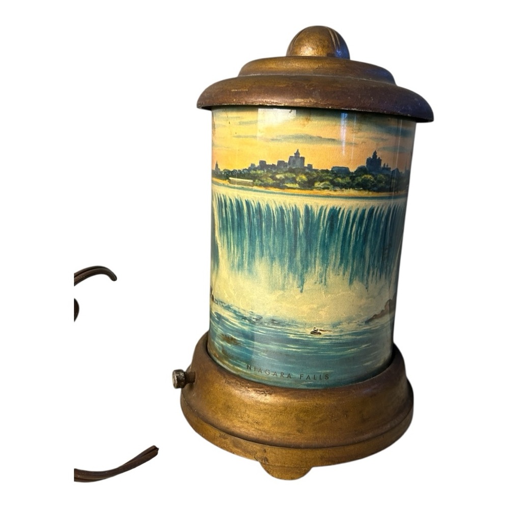 Vintage Faux Brass Niagara Falls Lantern
